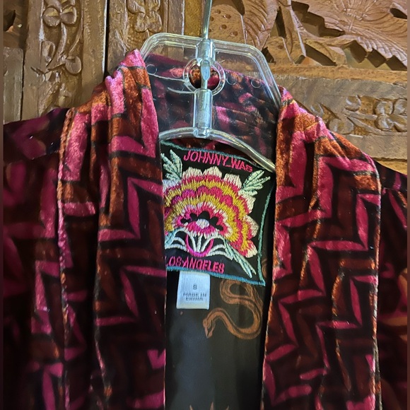 Johnny Was Velvet Kimono Coat - Picture 3 of 4